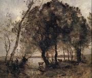 The lake Jean Baptiste Camille  Corot